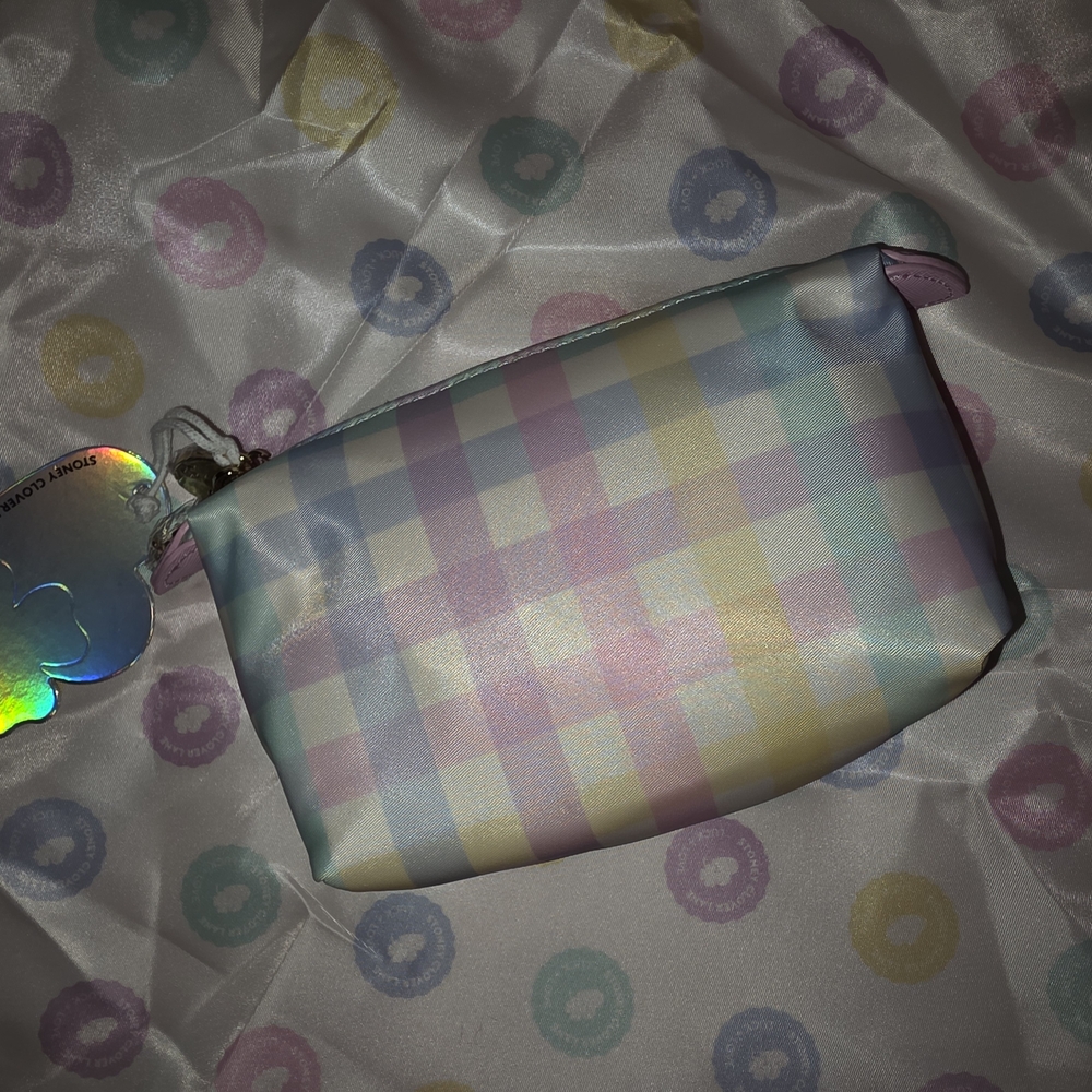 Stoney Clover Lane Pastel Plaid Cosmetic Bag
